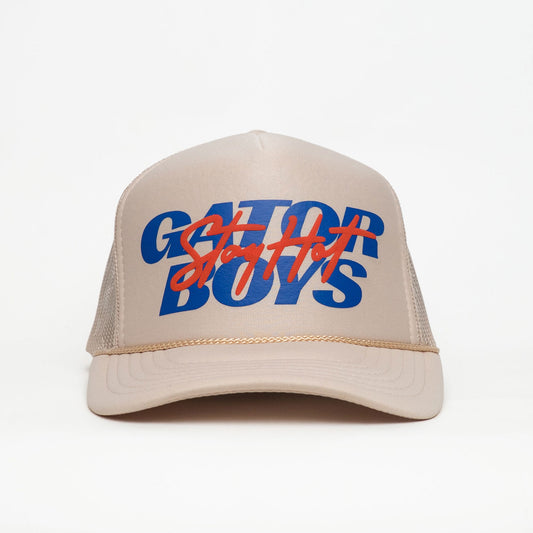 Gator Boys Stay Hot Trucker Hat [TAN]